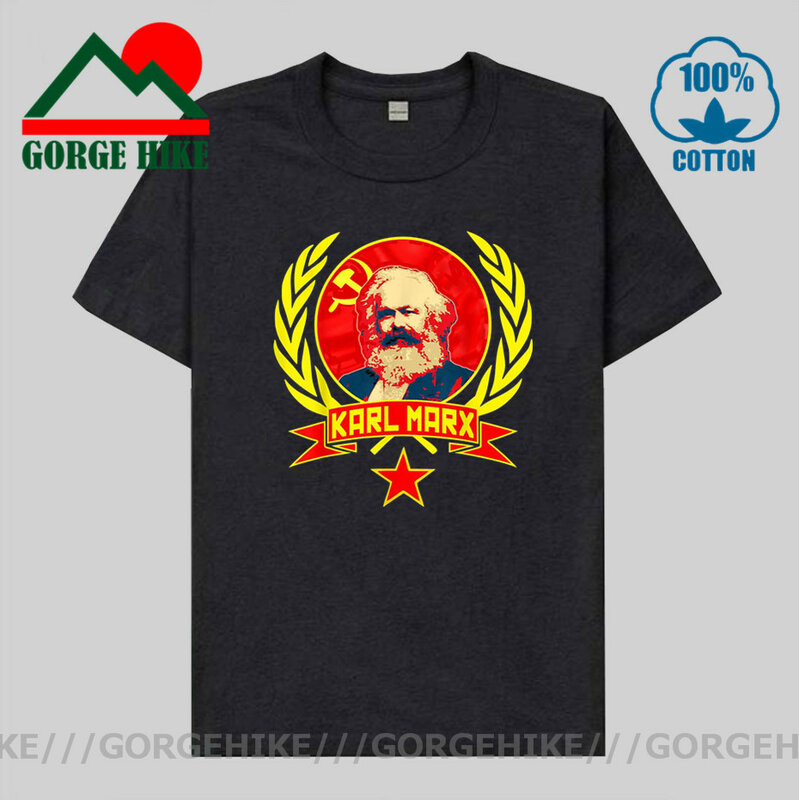 Kaus Pria Kaus Katun Murni Baru Bersatu Pekerja Karl Marx Kaus Sosialisme Komunisme Marxisme Atasan Leher Kru Kedatangan Baru