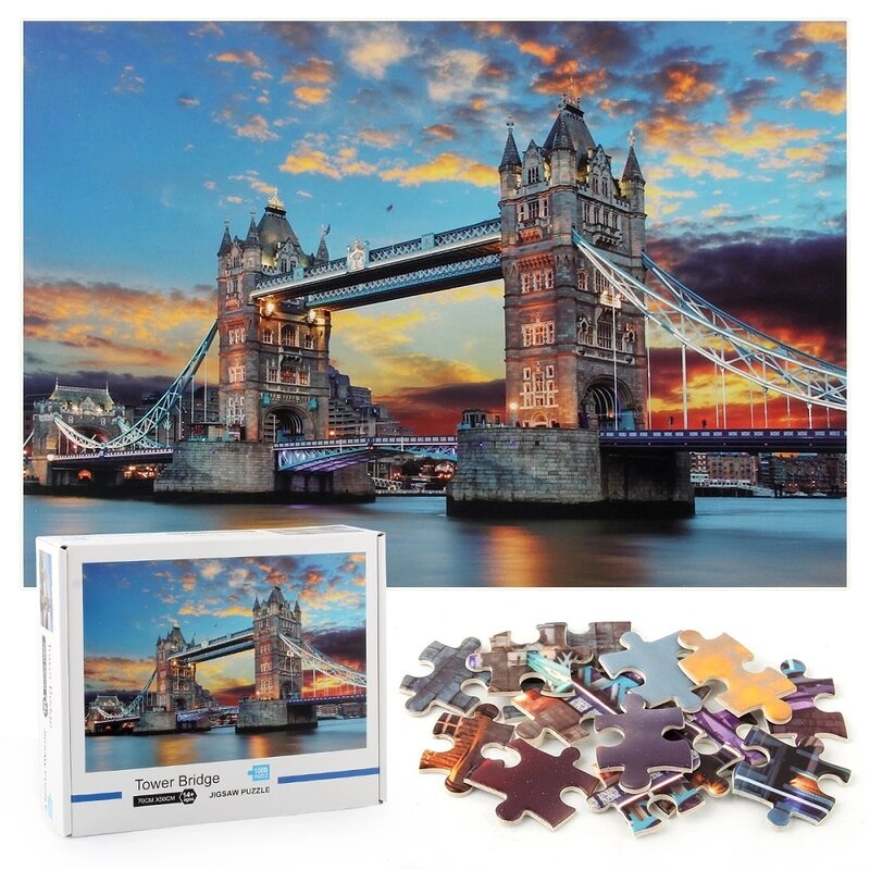 Architettura del paesaggio della città London Tower Bridge puzzle giocattoli per adulti 18 giochi da tavolo giocattoli interattivi per bambini