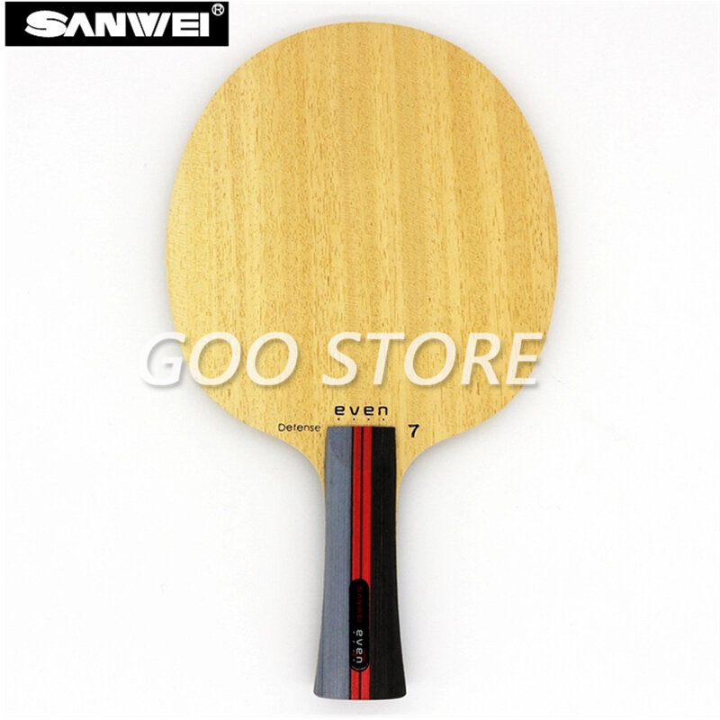Lâmina de tênis de mesa sanwei mesmo 7 defesa 7 dobra de madeira pips defensivos-longo/pips-para fora raquete de ping pong bat paddle