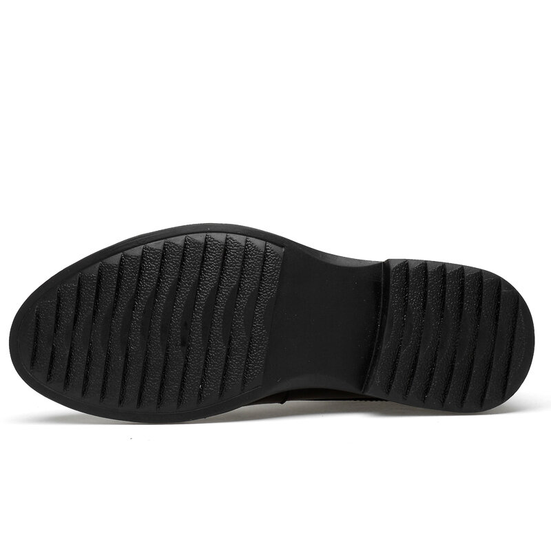 本物の男性の革の靴古典的な黒カジュアルビジネスオフィスキャリアエレガントなフォーマルな秋ビッグサイズ48 49