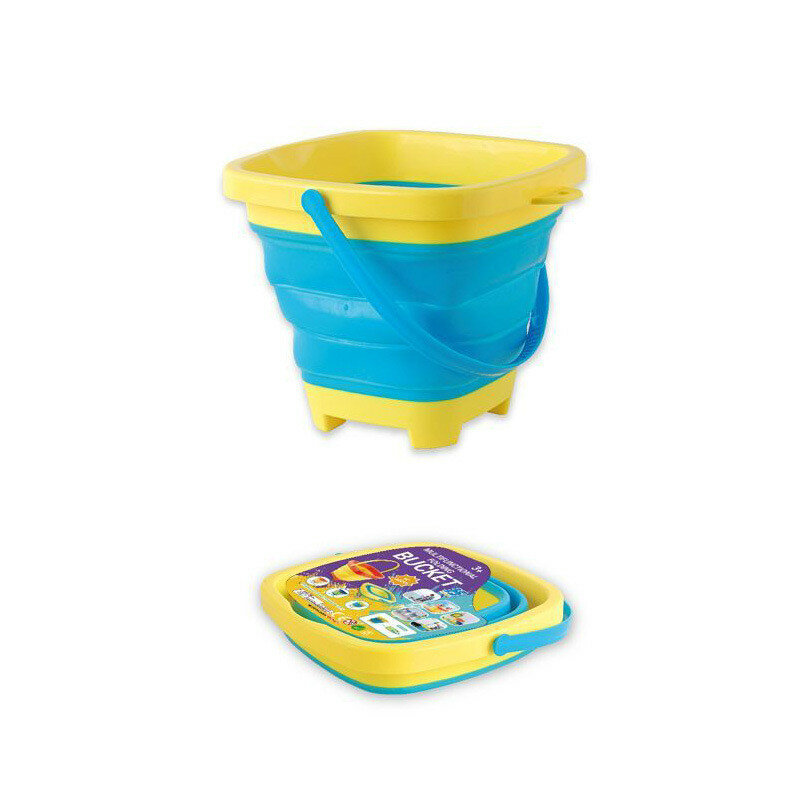 Crianças bebê menino e meninas conjuntos de brinquedos de praia plástico macio balde dobrável portátil verão praia água brinquedo balde telescópica