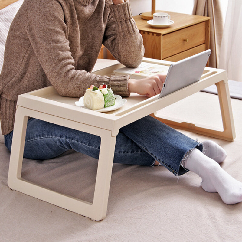 접이식 노트북 책상 학생 기숙사 게으른 휴대용 공부 책상 다기능 침대 사용 간단한 접이식 테이블 가정 어린이 미니 테이블