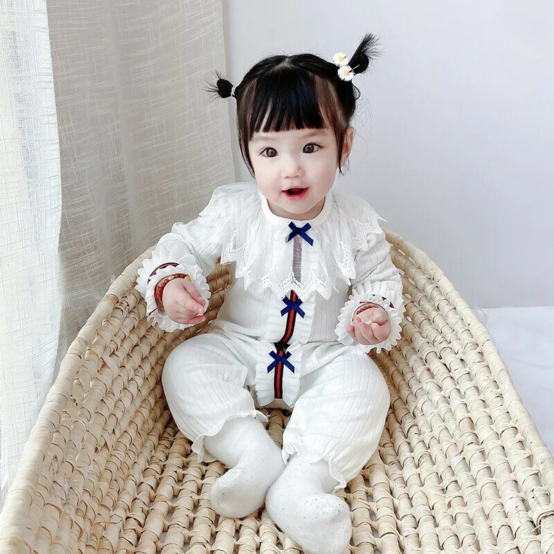 Yg – vêtements de marque pour enfants, combinaison tricotée à nœud, pantalon à la mode, vêtements pour bébé fille, nouvelle collection printemps et automne 2021