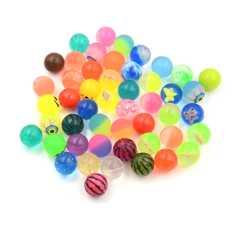 Balle en caoutchouc élastique pour enfants, 10 pièces/lot, jouet de bain, boule de flotteur d'eau, mélange