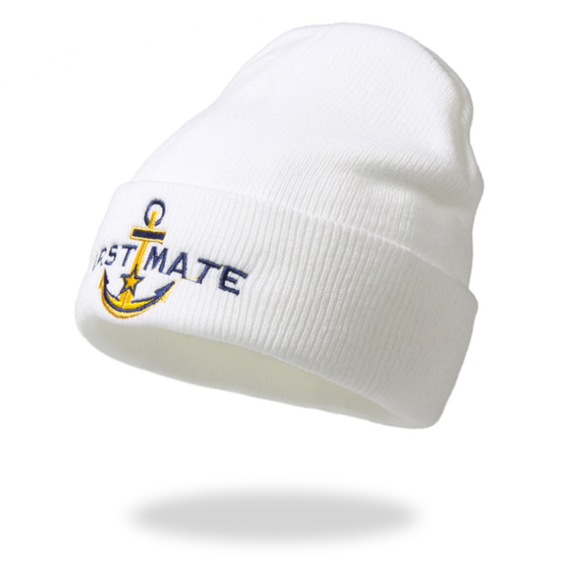 Nuovo cappello da berretto lavorato a maglia con ricamo FIRST MATE in cotone flessibile morbido berretti di moda cappellino da sci hip-hop unisex cappelli caldi da esterno