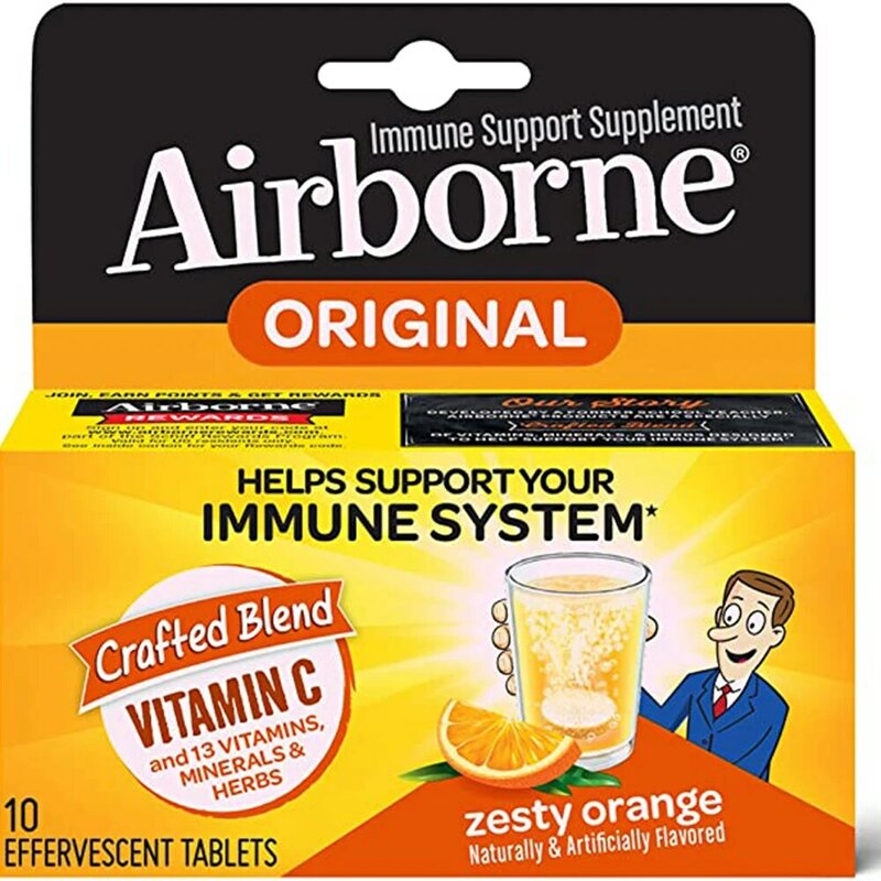 10pcs  Effervescent Tablets Glutenfree Immune Support Supplement and High in Antioxidants For Healthy Body Protection