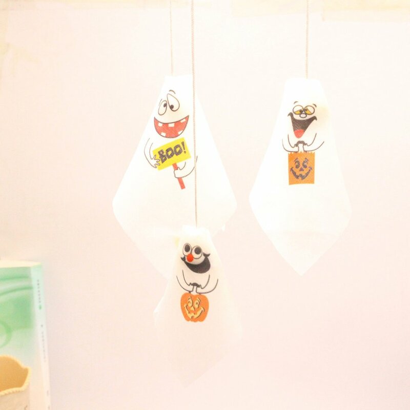 Мини-украшение для Хэллоуина с тремя призраками, пальчиковые куклы, забавная карточка для торта, украшение для вечевечерние в виде тыквы и м...