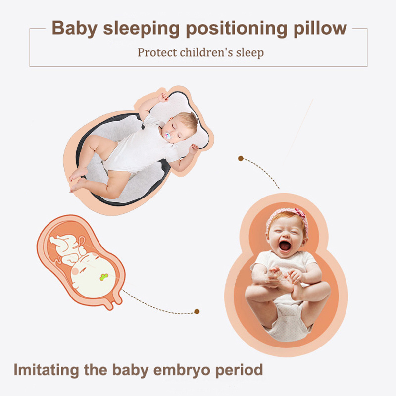 Cuscino per dormire per neonato cuscino per bambini nido per lettino lettino da viaggio cuscino modellante per neonato protezione per il collo ergonomia per bambini sicurezza
