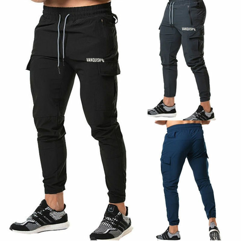 Pantalones deportivos de algodón para hombre, pantalón transpirable y delgado, para entrenamiento muscular, Fitness, salud, informal, novedad de 2021