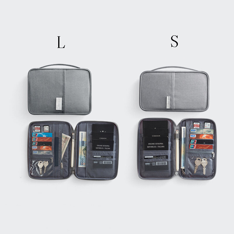 Highqualit-porta portátil impermeable, billetera de viaje para tarjetas de crédito grandes, organizador, accesorios de viaje, bolsa para documentos, tarjetero