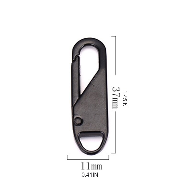 10Pcs Zipper Pull Ersatz Reparatur Kit Slider Pull Tab Universal Fixer L41B