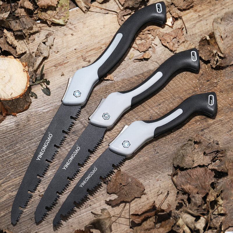 DTBD-Sierra plegable multifuncional, sierra de mano, cuchillo de mariposa para podar el jardín, acampar, carpintería, herramientas de mano