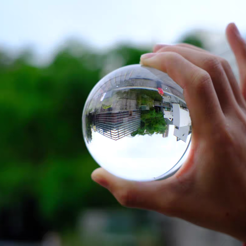Fotografia żonglerka kryształowa kula Feng Shui magiczna przezroczysta szklana kula dekoracja domu K9 16MM-50MM kryształowa kula
