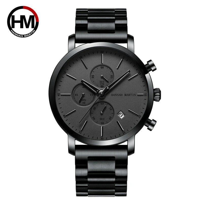 Wysokiej jakości kwarcowe zegarki na rękę dla mężczyzn zegarki 2020 Top marka wodoodporny zegarek mężczyźni czarne codzienne zegarki ze stali kalendarz człowiek zegarek
