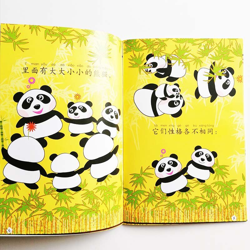 Livre de lecture avec image de Panda chinois, pour enfants, apprendre le chinois, ma petite histoire chinoise, série de livres (25) avec 1cd