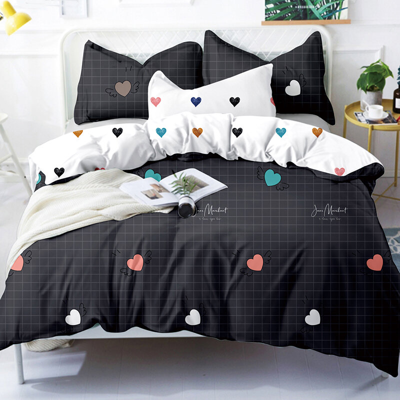 Комплект постельное бельё Alanna X series 3-4, комплект из 4-7 предметов, с принтом в виде звезд, дерева, цветов постельного белья