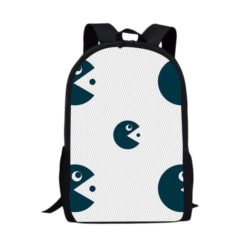 WHEREISART 16-cal torba dla dziewczyn nastolatków chłopcy Pacman druku tornister szkolne plecak Mochilas Mujer Rugzak