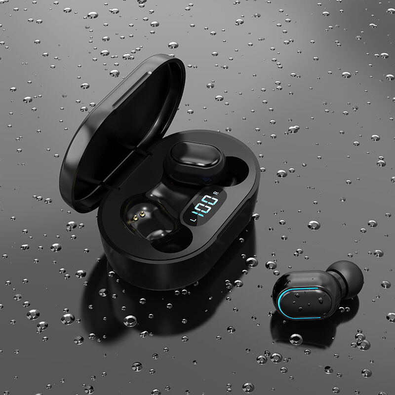 SELFLY E7S Headphone Bluetooth 5.0 Earbud Olahraga Nirkabel Headset Game Earphone TWS dengan Tempat Pengisi Daya untuk Semua Ponsel Pintar