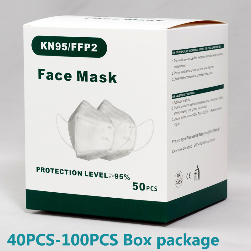 Mascarillas Ffp2reutilizable Masker FFP2 Mond Beschermende Filter 5-Lagen KN95 Gezicht Cover FFP2mask Anti Dust Fpp2 Mascherina Ffpp2
