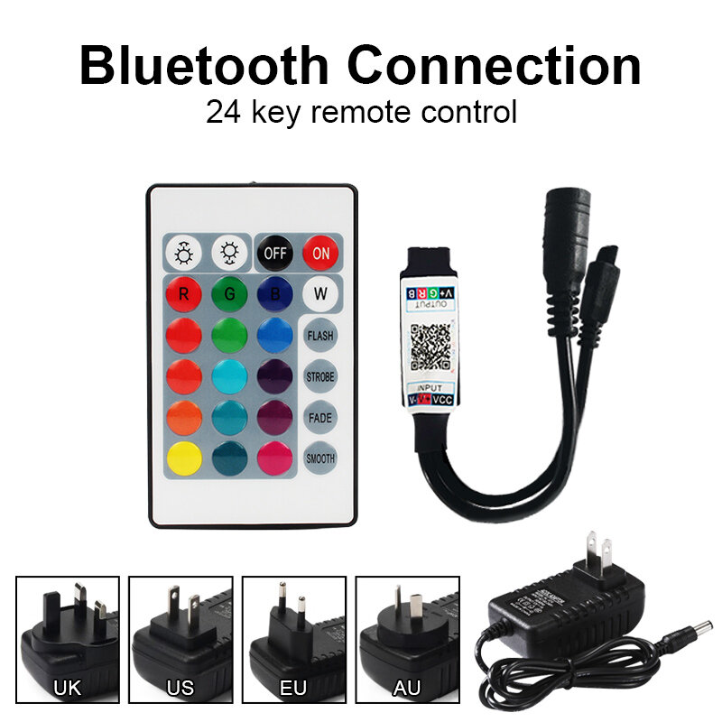 Tira de luces LED RGB impermeables 5050SMD 2835, cinta Flexible con Wifi, 5M, 10M, 20M, 15M, diodo de cinta CC de 12V, control Bluetooth