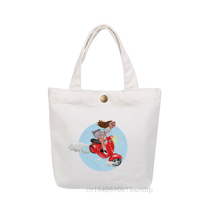 Locomotive Portable Mini Tote Bag Solid Color Shopping Bag Lady Retro Bag Daily Shoulder Bag Wallet Buckle Bucket Wallet