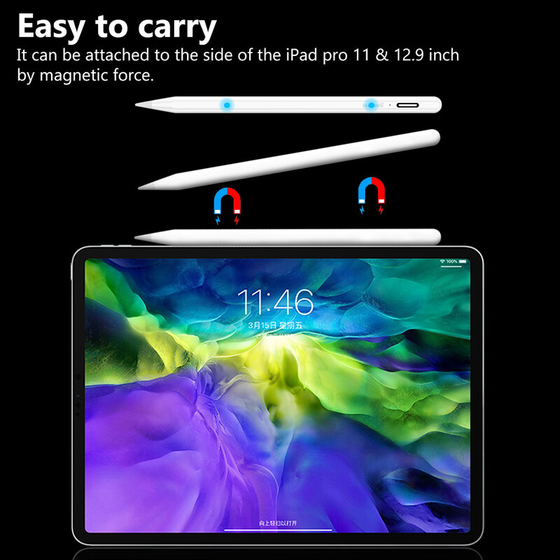 Untuk iPad Pensil Pena Stylus untuk Apple Pencil 1 2 Pena Sentuh untuk Tablet IOS Android Pena Stylus untuk iPad Xiaomi Huawei Ponsel Pensil