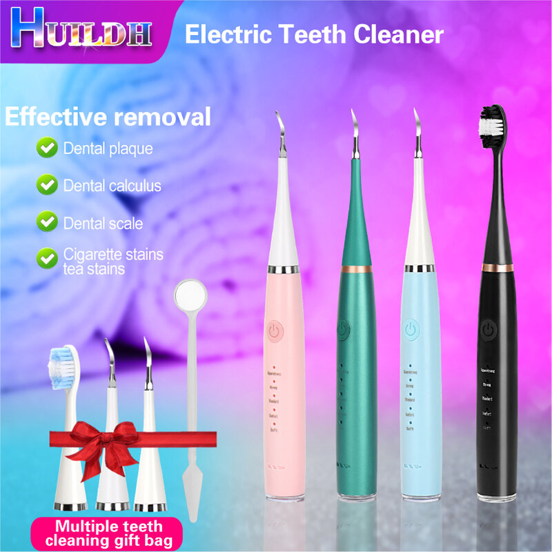 Casa limpador de dentes elétrica ipx7 scaler ultra-sônico irrigador oral lavar e remover cálculo tártaro e clarear os dentes