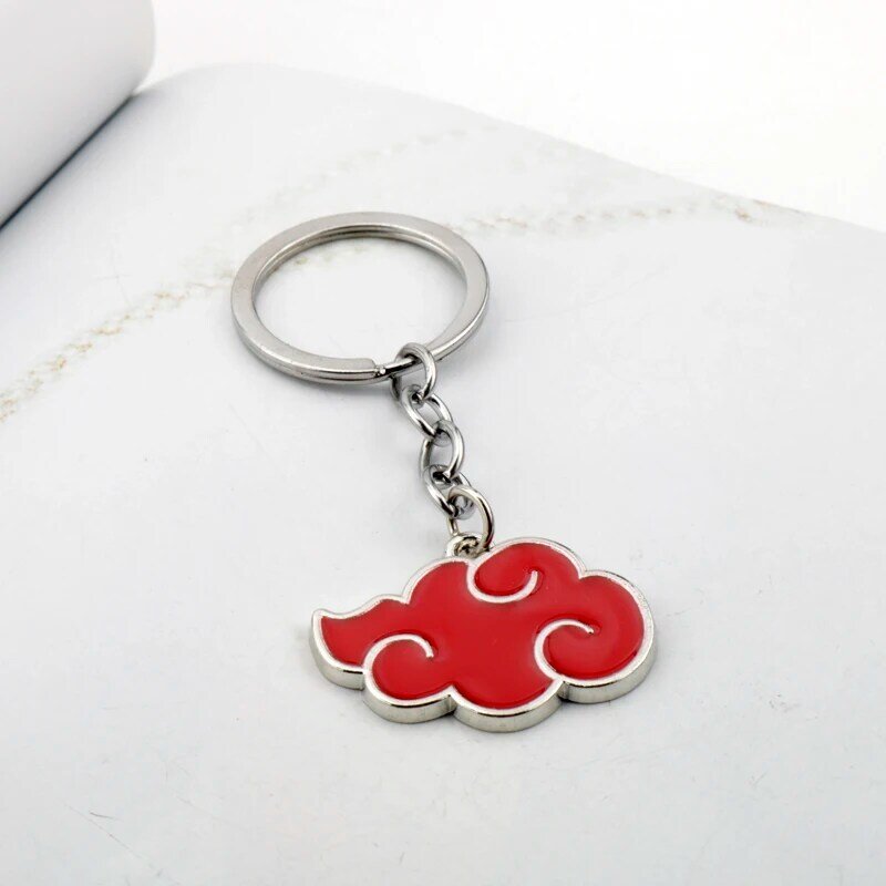 Porte-clé de dessin animé Akatsuki rouge nuage porte-clés voiture sacs porte-clés