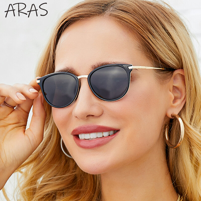 موضة الاستقطاب النظارات الشمسية المستديرة الصغيرة النساء 2021 العلامة التجارية مصمم ريترو إطار معدني نظارات شمسية الإناث القيادة ظلال Oculos