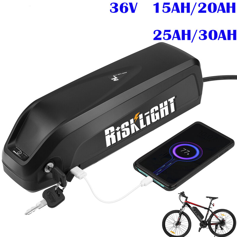 Downtube ebike bateria 36v 20ah 25ah 30ah 18650 bateria de íon de lítio 36 volts bafang 500w 350w 250 baterias de bicicleta elétrica hailong