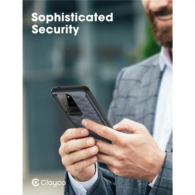 Clayco pour Samsung Galaxy S20 Ultra 5G étui Argos Premium hybride housse de protection portefeuille avec carte de crédit intégrée/fente pour carte d'identité