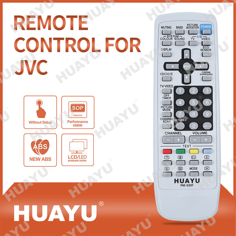 Universal รีโมทคอนโทรล RM-530F สำหรับ LCD/LED JVC TV เปลี่ยนรีโมทคอนโทรล