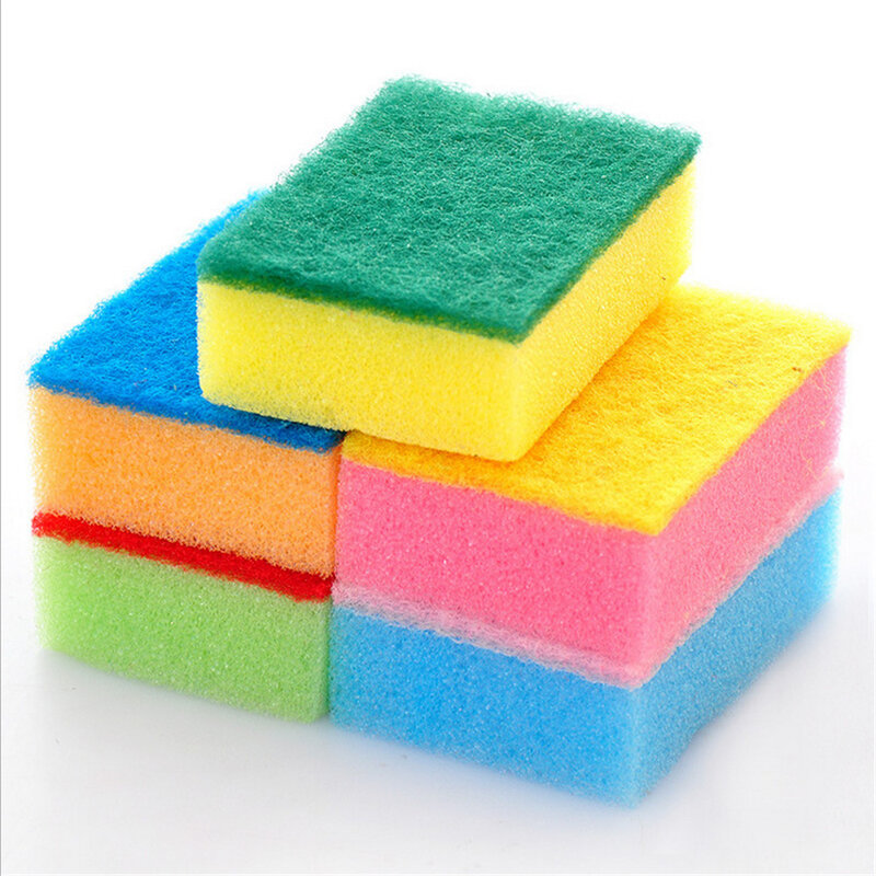 9*6*3 см, прочная цветная антибактериальная губка для чистки, экологически чистая очистка для кухни и дома