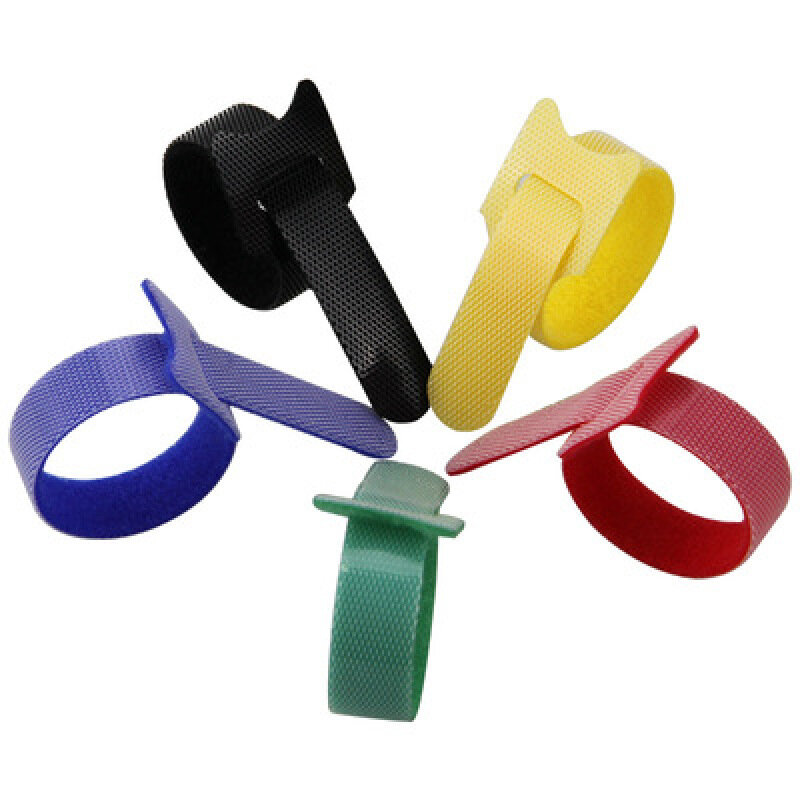 50 pcs color velcro cable management belt data cable charging cable earphone storage and arrangement nylon velcro cable tie