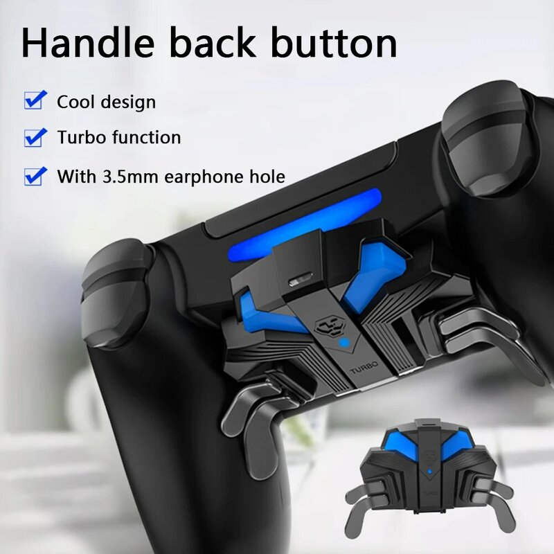 Металлический геймпад, задний контроллер с расширенным турбо-ключом, адаптер, подходит для Sony PS4 Strike Pack, игровое оборудование
