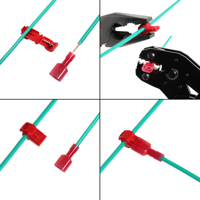 120/240/480PCS Fast เชื่อมต่อสายไฟ Snap Splice Lock ขั้วต่อ Universal Cable Crimp Wire ตัวเชื่อมต่อ
