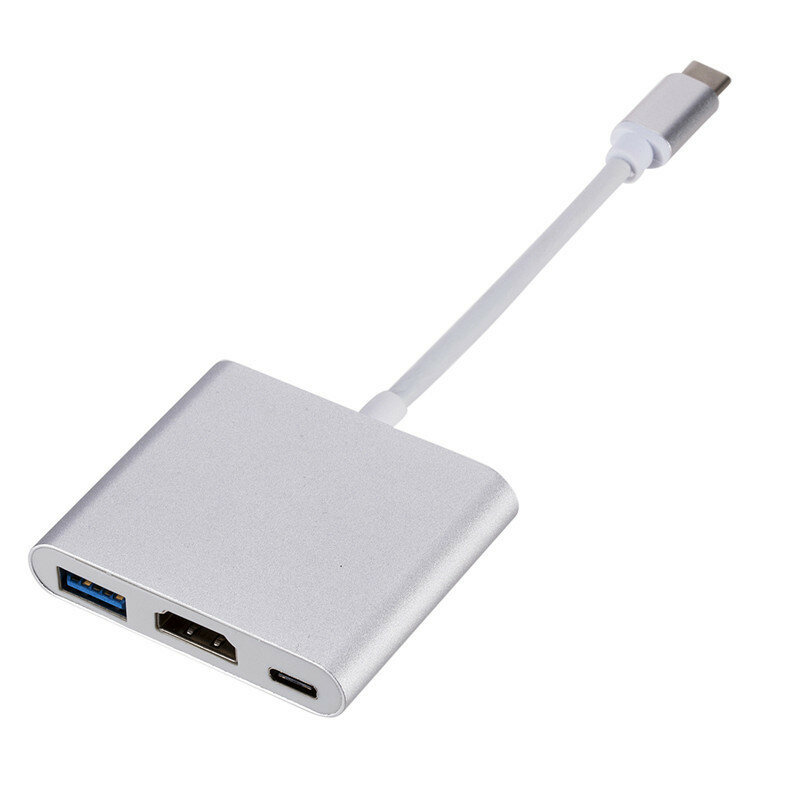 USB C HUB إلى HDMI-متوافق مع ماك بوك برو/الهواء Thunderbolt 3 USB نوع C Hub إلى HDMI-متوافق USB 3.0 منفذ USB-C الطاقة