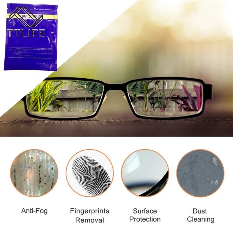 TTLIFE Texile สะอาดไม่มีร่องรอยแว่นตา Anti-Fog เลนส์ Anti-Fog สำหรับแว่นตา