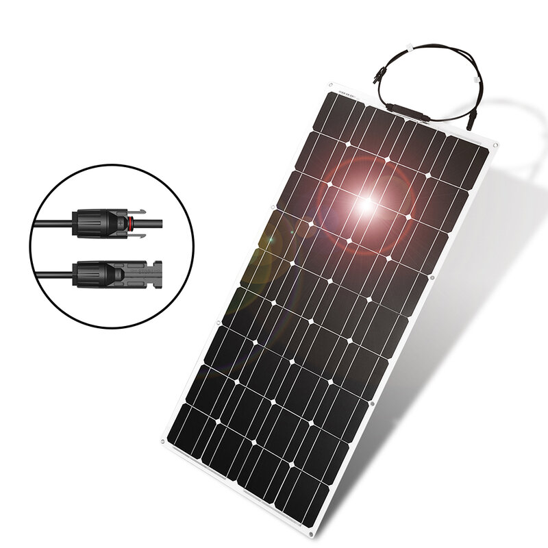 2023 Dokio 18V 100W Flexible Solar Panels China Waterproof Solar Panels 12V Charger Solar Cell Sets For Home/Car/Camping/Boat