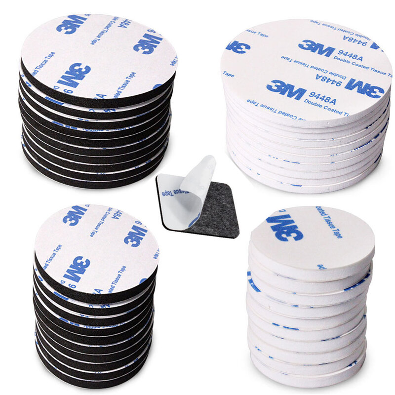 10-100Pcs 3M Kuat Pad Pemasangan Pita Perekat Dua Sisi Acrylic Foam Tape Dua Sisi Pemasangan Pita Lengket Hitam Beberapa Ukuran