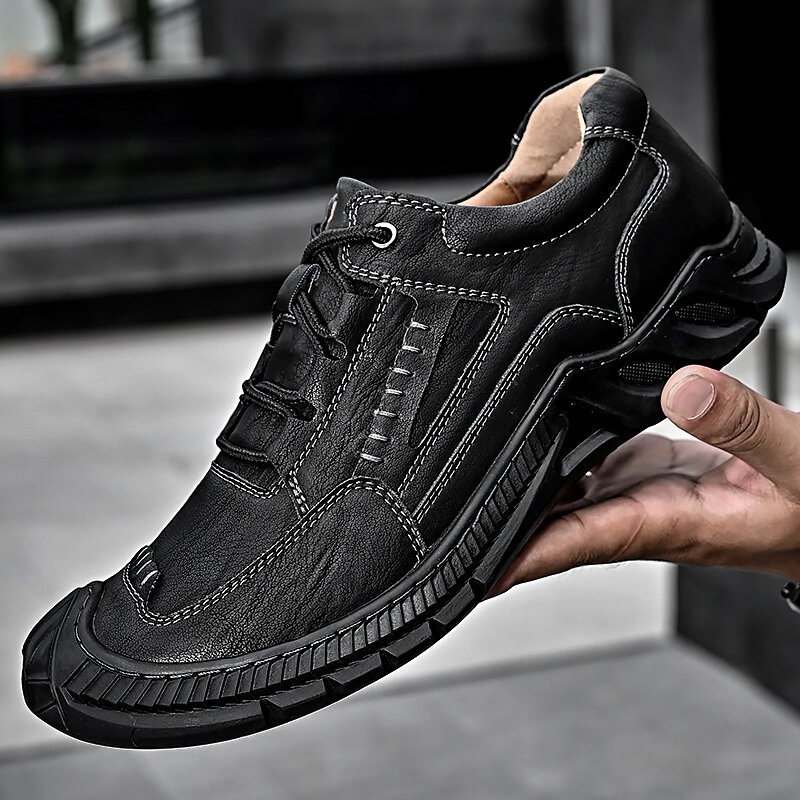 2021 neue Männer Leder Casual Schuhe männer Schuhe Mode Müßiggänger Mokassins Luxus Marke Atmungsaktive Lace Up Fahren Schuhe Große größe
