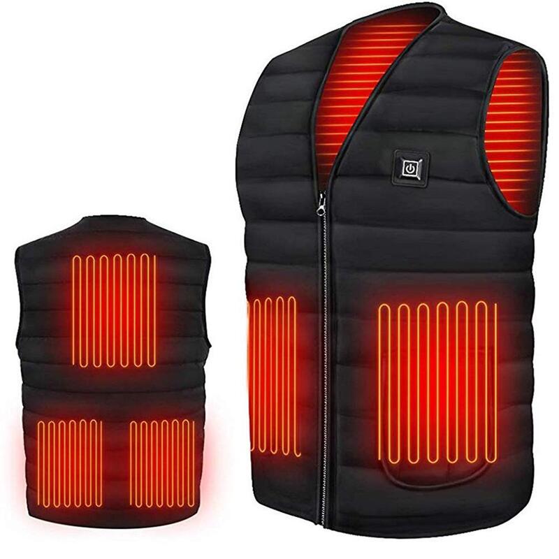 Gilet chauffant intelligent en coton pour homme et femme, veste chauffante USB à infrarouge, pour l'extérieur, Flexible, thermique, hiver