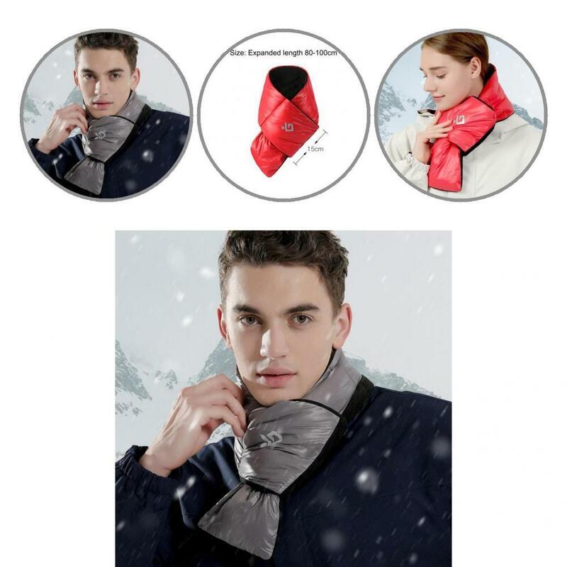 Useful Tear Resistant Skin-friendly Thicker Layer Neck Warmer Scarf for Climbing Neck Warmer Winter Down Scarf