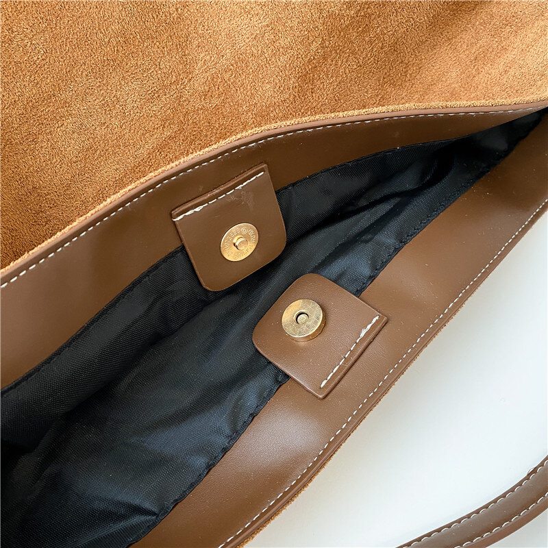Sacos de ombro de grande capacidade para as mulheres do vintage designer camurça crossbody sacos simples elegante senhoras saco do mensageiro bolsas casuais