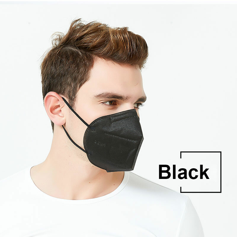 Mascarilla facial protectora KN95 FP2, máscara con filtro de 5 capas, antipolvo, PM2.5, de 10 a 200 unidades