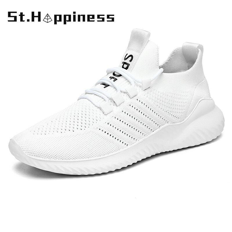 Мужские сетчатые кроссовки на шнуровке, легкие дышащие кроссовки, повседневная обувь для бега, большие размеры, лето 2021
