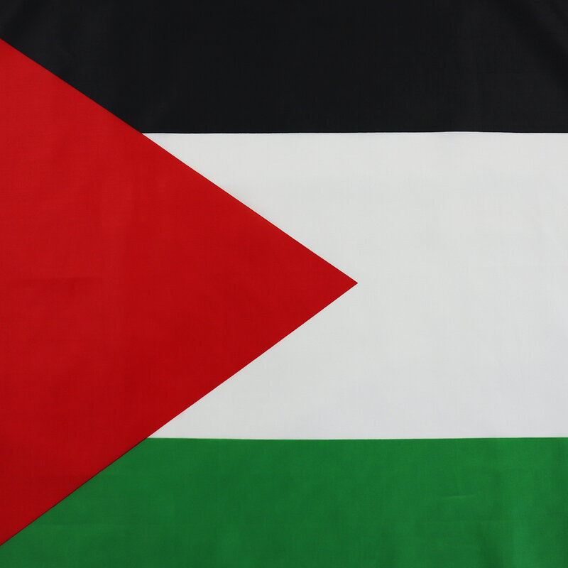 سارية العلم فلسطين قطعة واحدة 3X5 قدم معلق الأعلام الوطنية الفلسطينية البوليستر داخلي/خارجي للزينة