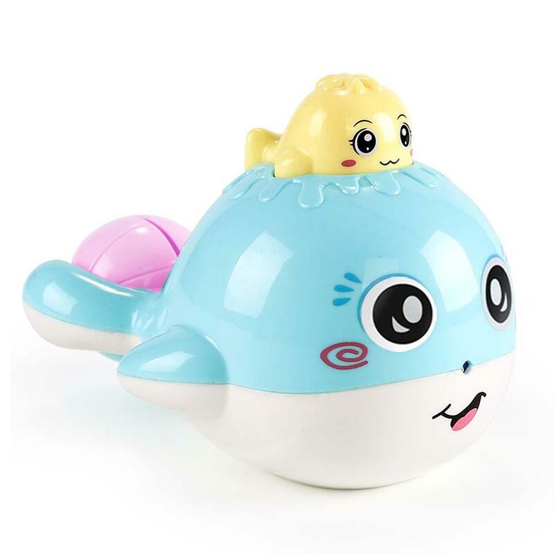 Juguete de baño para niños, forma de ballena encantadora, juguete flotante de agua pulverizada para bebé