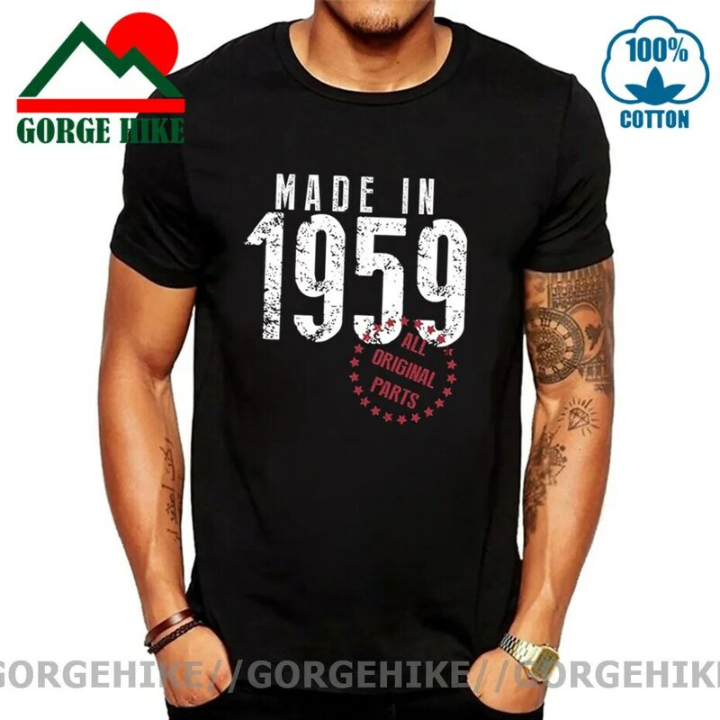 T-shirt Vintage 1959 Retro 1950/1951/1952/1953/1954/1955/1956/1957/1958 anni di nascita T-shirt papà padre nato nel 1960/1961 tshirt