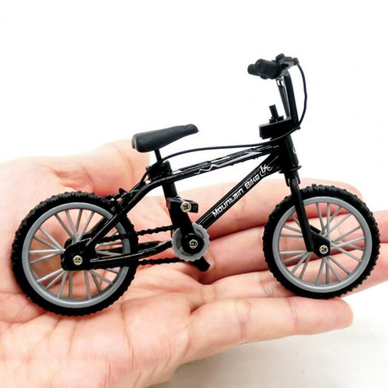 Bicicleta de dedo en miniatura de aleación, juguete, juego de mesa, adorno de escritorio para el hogar